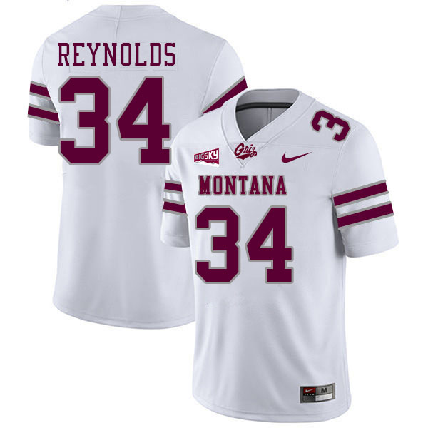Talen Reynolds Montana Jersey,University Of Montana Grizzlies #34 Talen Reynolds Jersey Stitched-Whi